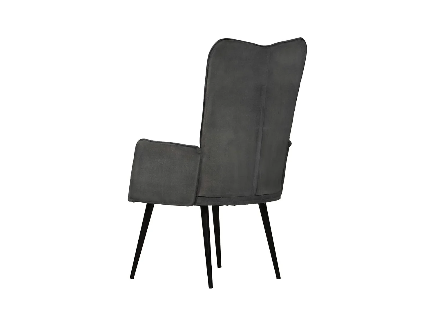Sillón de salón | Silla | Sillón orejero de lona negro SHL5613