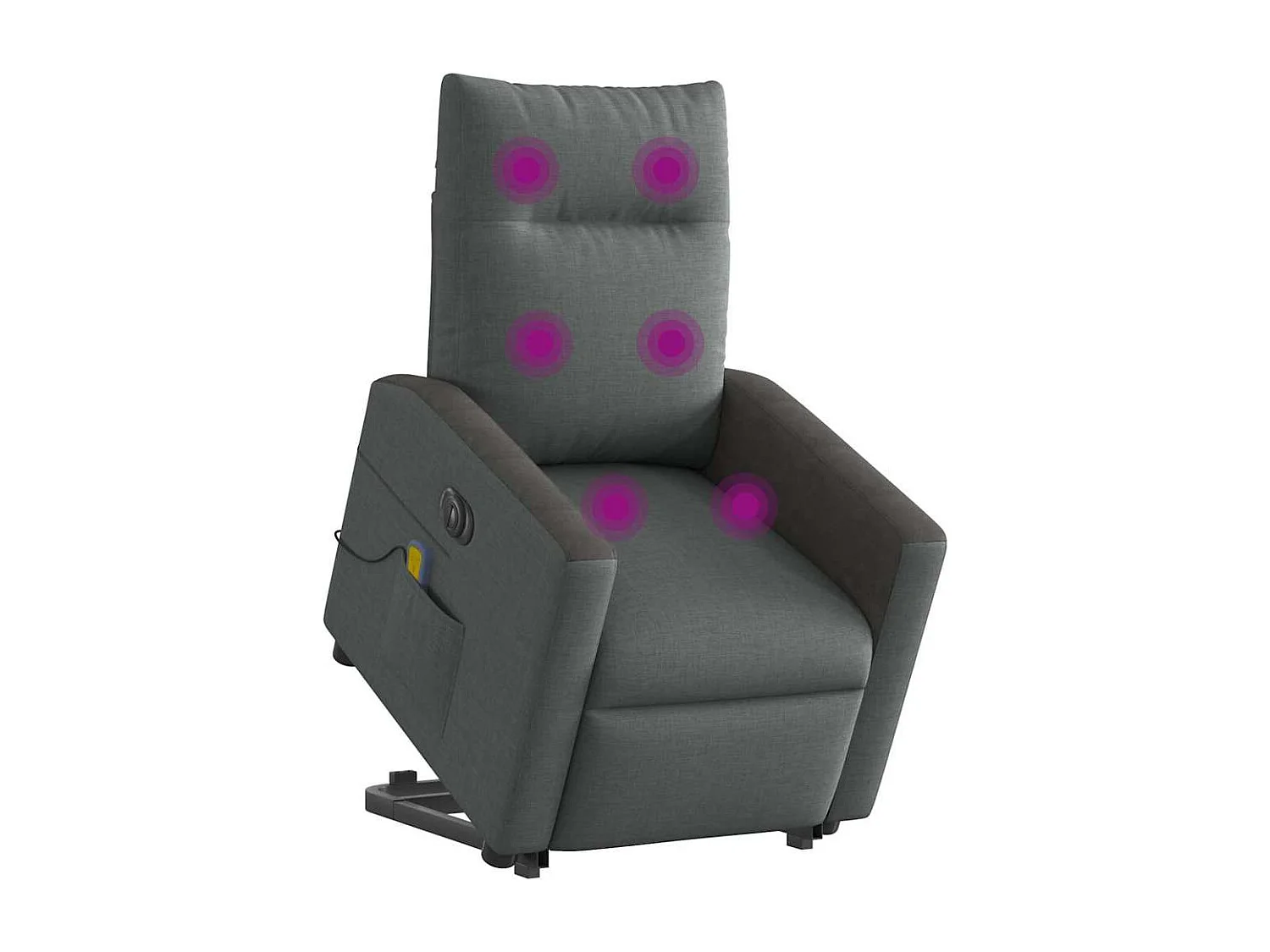 Fauteuil inclinable électrique-Chaise de relax-Fauteuil de Massage Gris foncé Tissu SHL3364