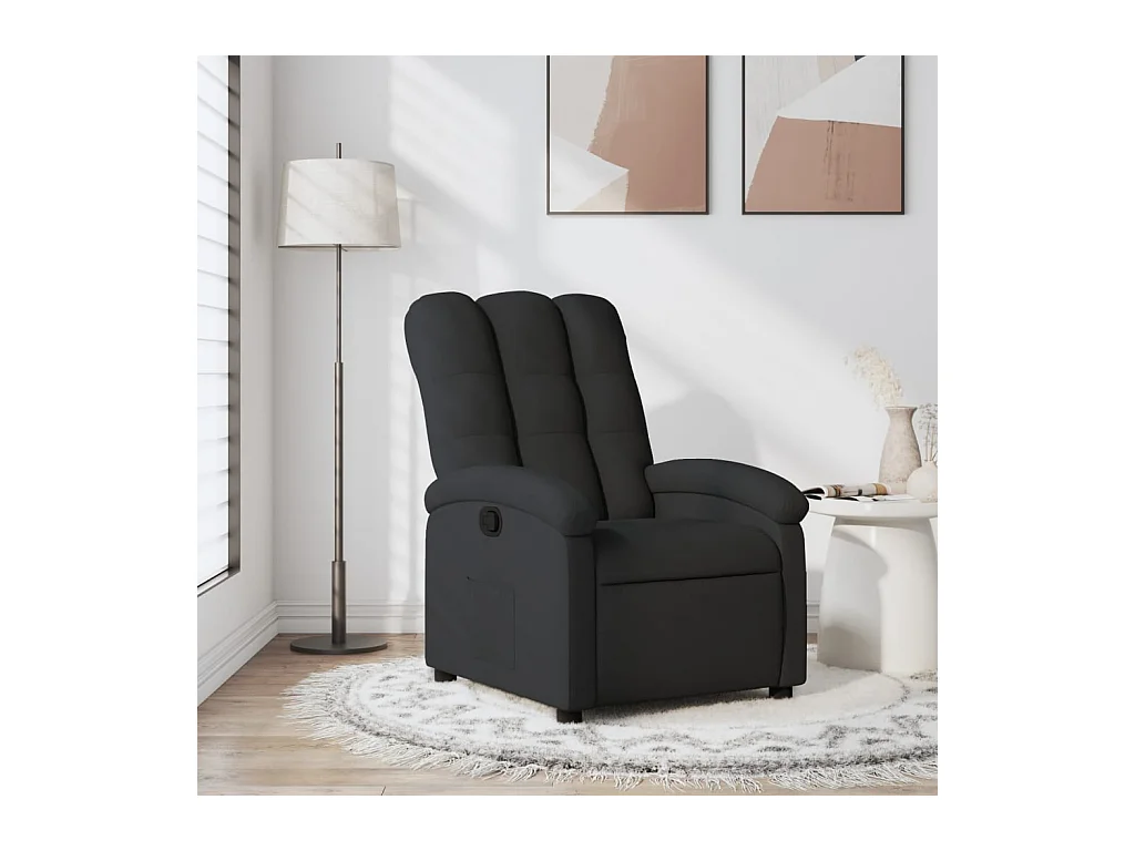 Sillón de relax | Silla | Sillón reclinable de tela negro SHL4946