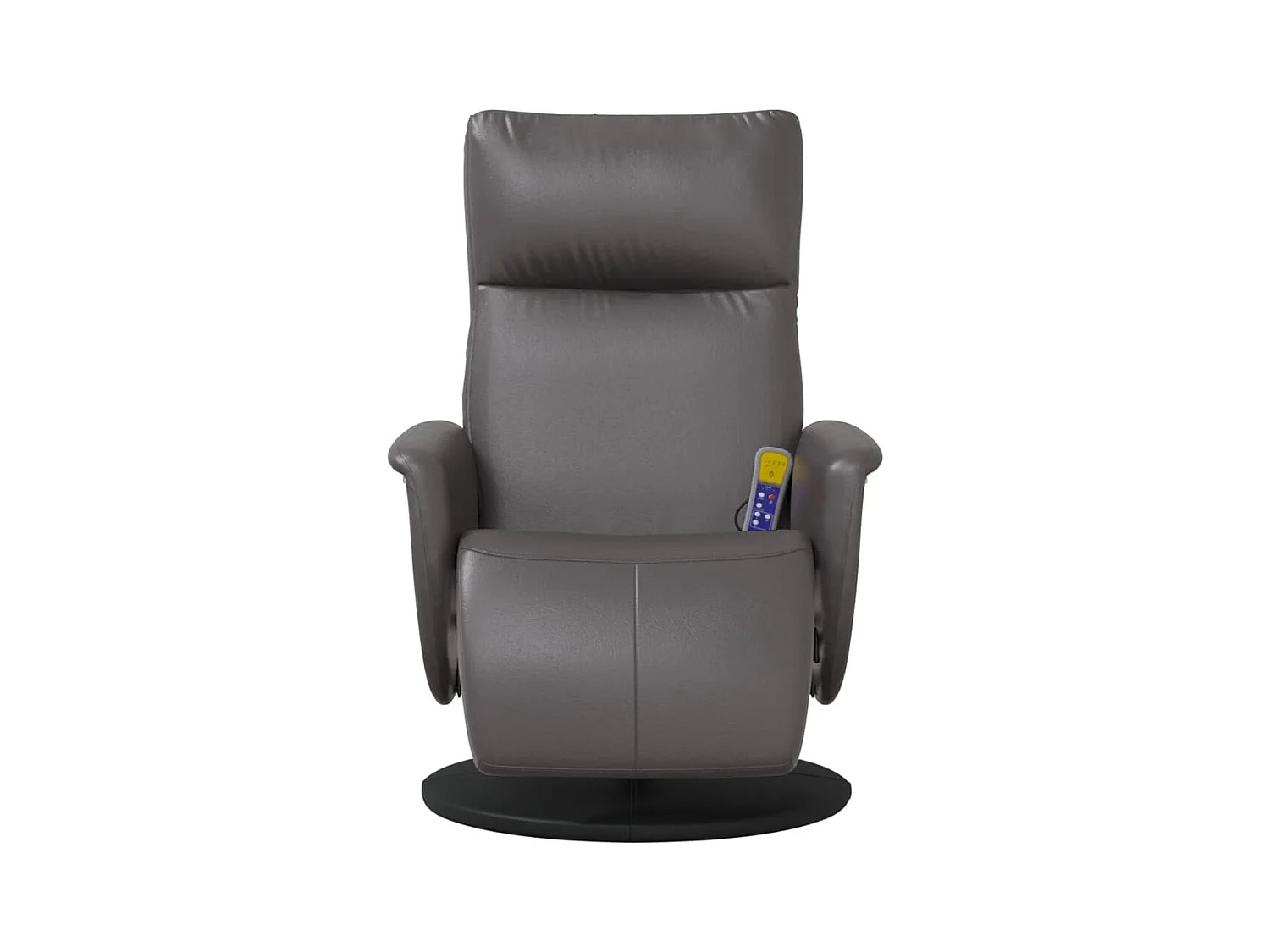 Sillón de relax | Sillón reclinable de masaje con reposapiés cuero sintético gris SHL2880