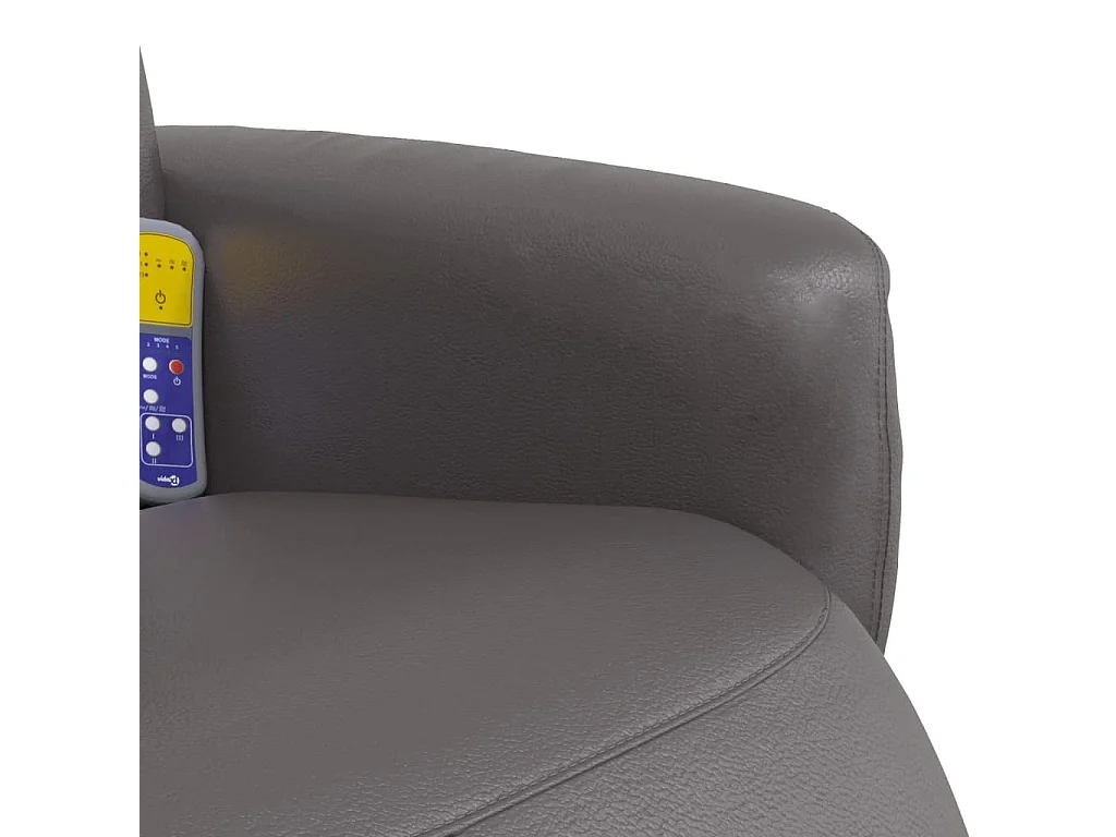 Massagesessel mit Fußteil Grau Kunstleder SHL3453