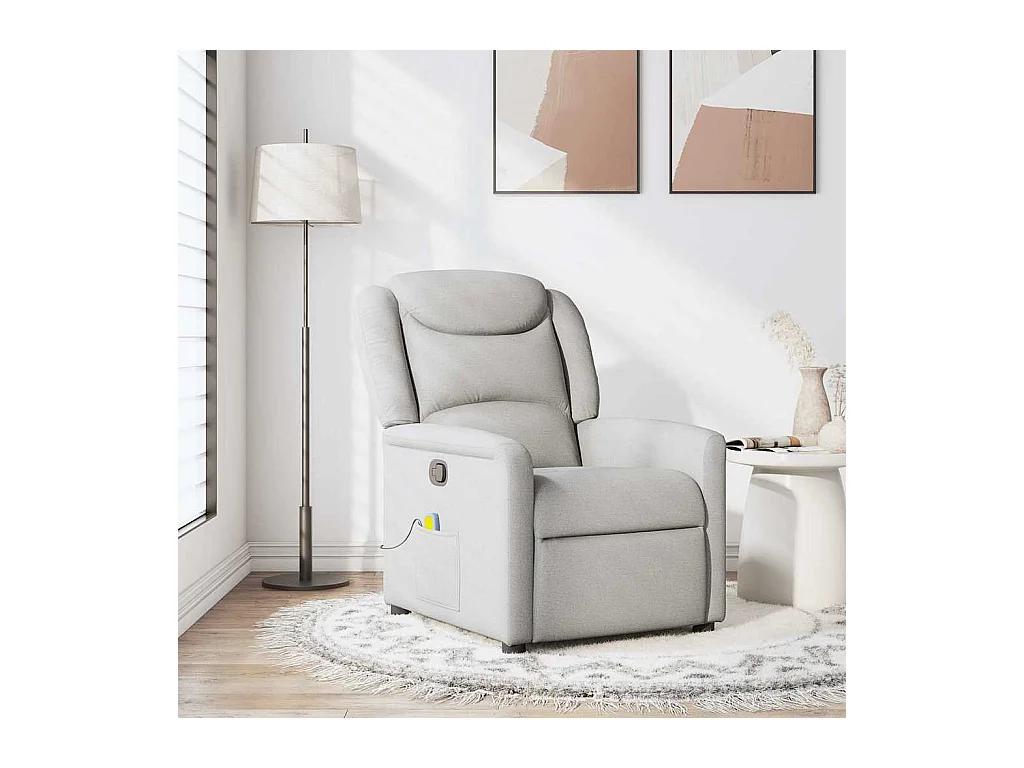 Cadeira de massagem reclinável tecido cinzento SHL291713