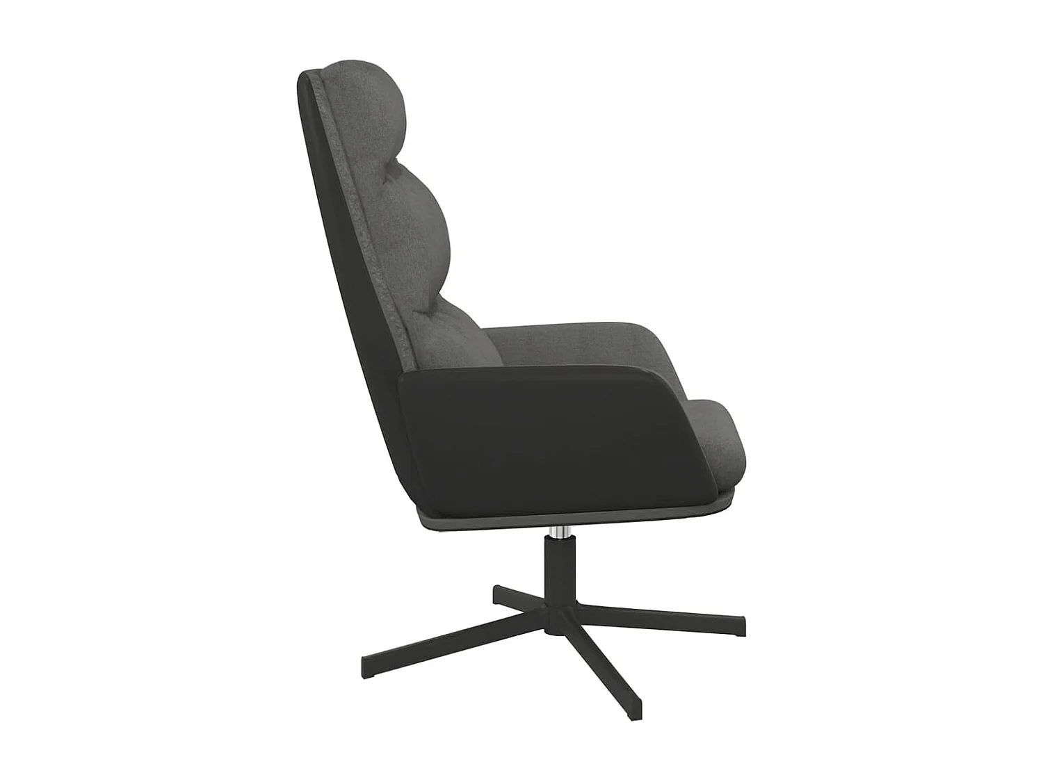 Relaxstoel | Fauteuil | Bureaustoel stof lichtgrijs