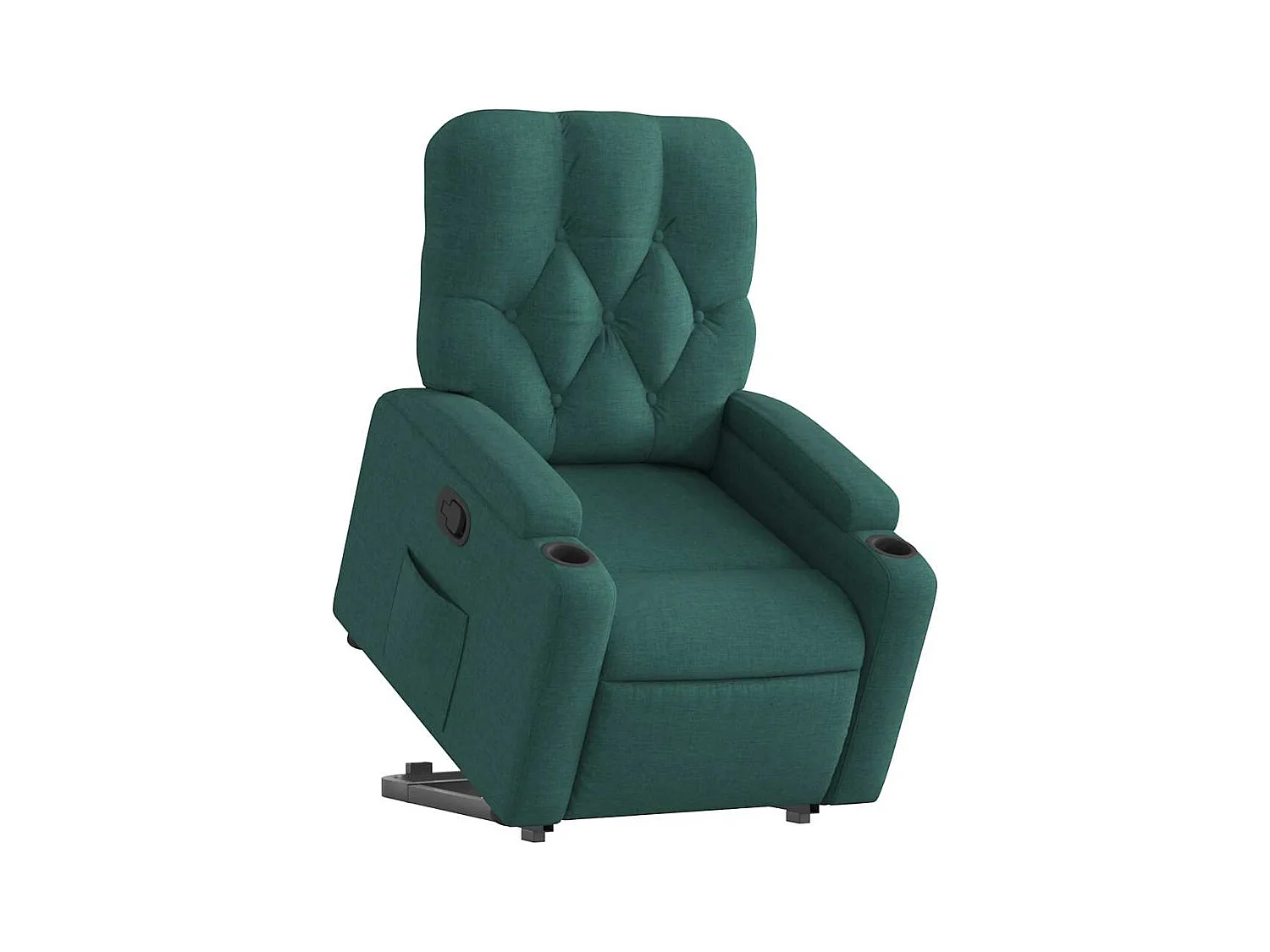 Sillón de relax | Silla | Sillón reclinable elevable tela verde oscuro SHL7411