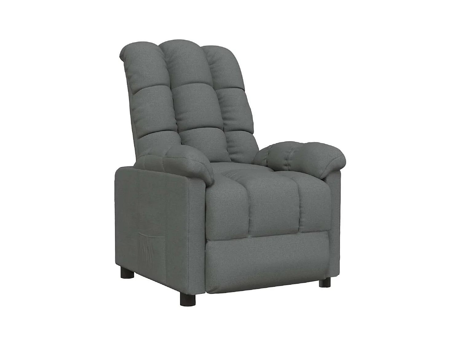 Fauteuil salon-Chaise d'appoint-Fauteuil inclinable 74x99x102 cm Gris foncé Tissu SHL1369