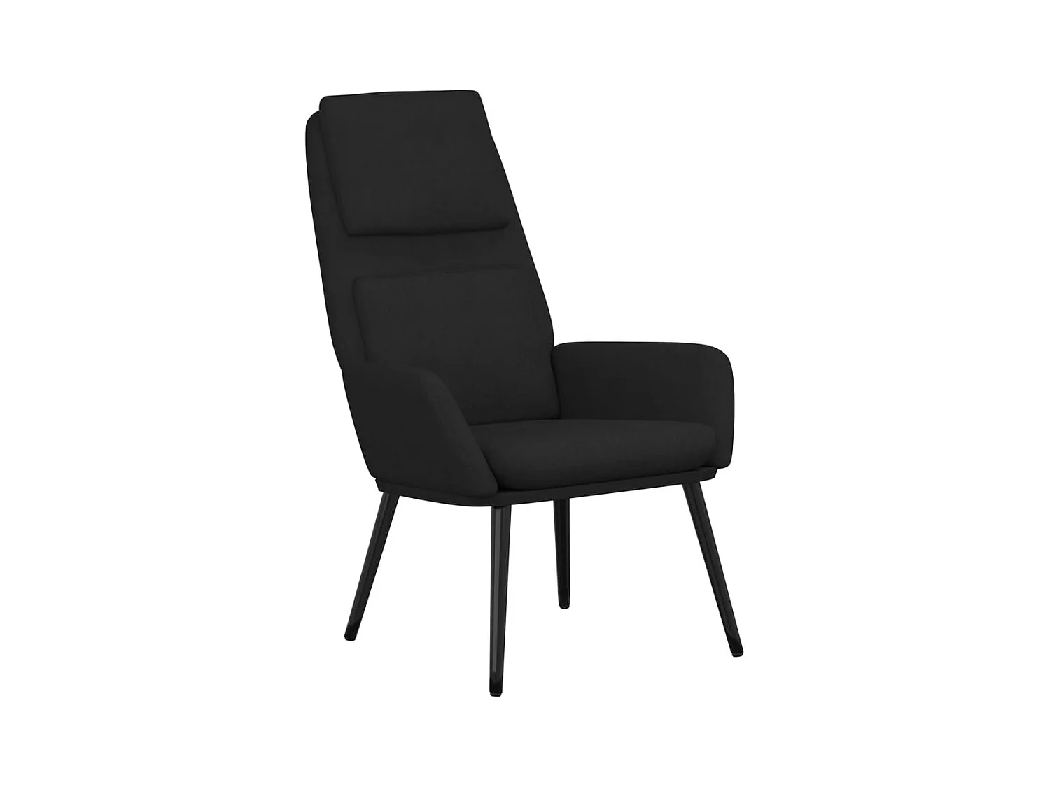 Chaise de relaxation-Fauteuil de Salon Noir Tissu SHL2072
