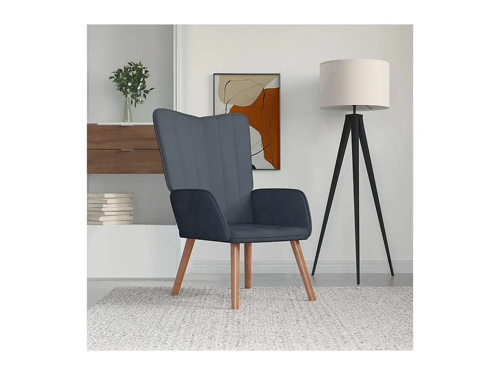 Sillón de relax | Silla de relax de terciopelo gris oscuro SHL9817