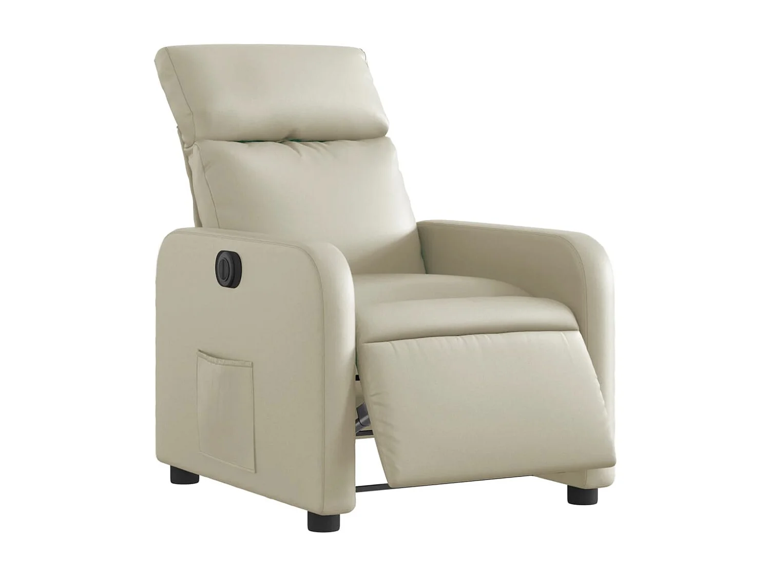 Fauteuil inclinable électrique-Chaise de relax-Fauteuil salon Crème Similicuir SHL4580