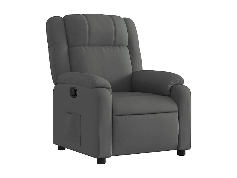 Fauteuil inclinable-Chaise de relax-Fauteuil salon gris foncé tissu SHL4372