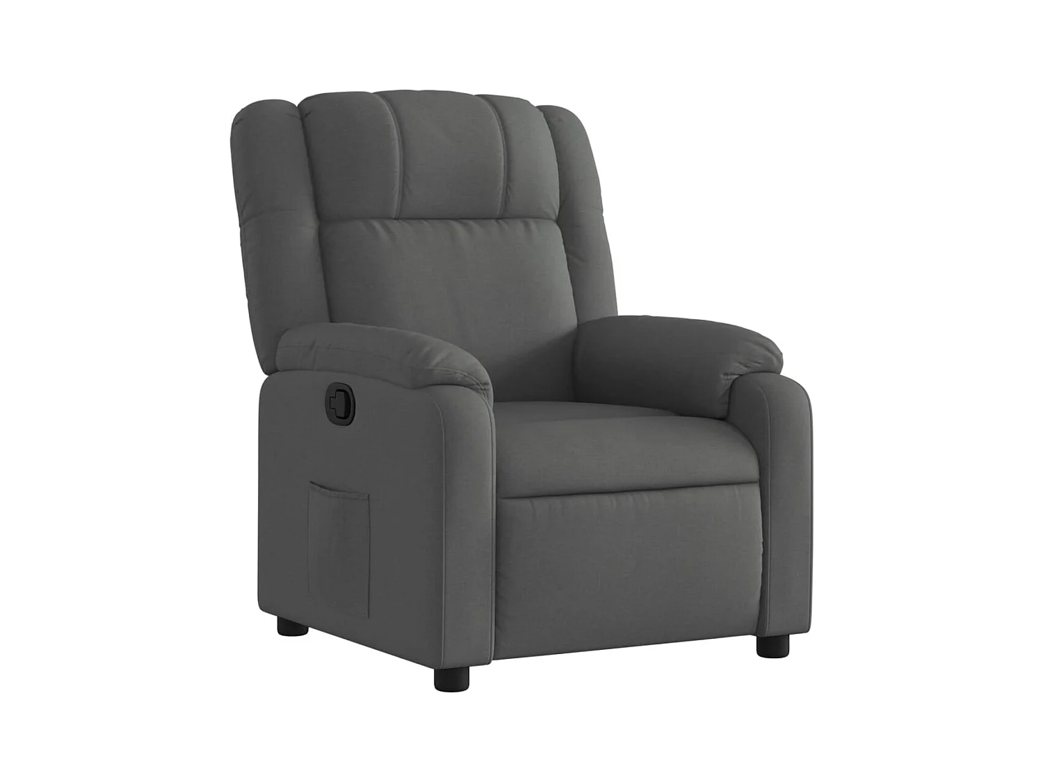 Fauteuil inclinable-Chaise de relax-Fauteuil salon gris foncé tissu SHL4372
