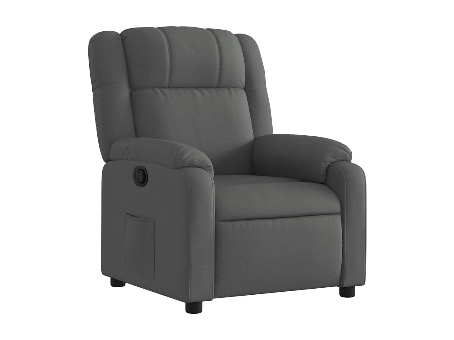 Fauteuil inclinable-Chaise de relax-Fauteuil salon gris foncé tissu SHL4372