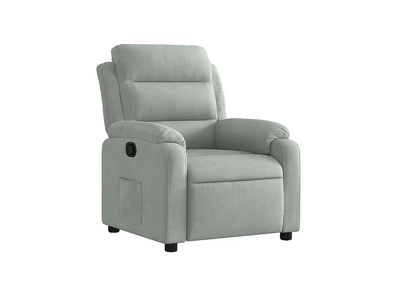 Sillón de relax | Silla | Sillón reclinable de terciopelo gris claro SHL6952