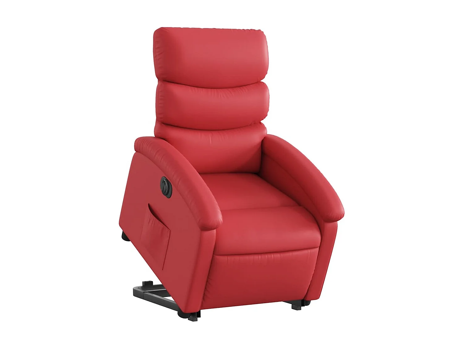 Relaxsessel mit Aufstehhilfe Elektrisch | Lounge Sessel indoor Rot Kunstleder SHL41825