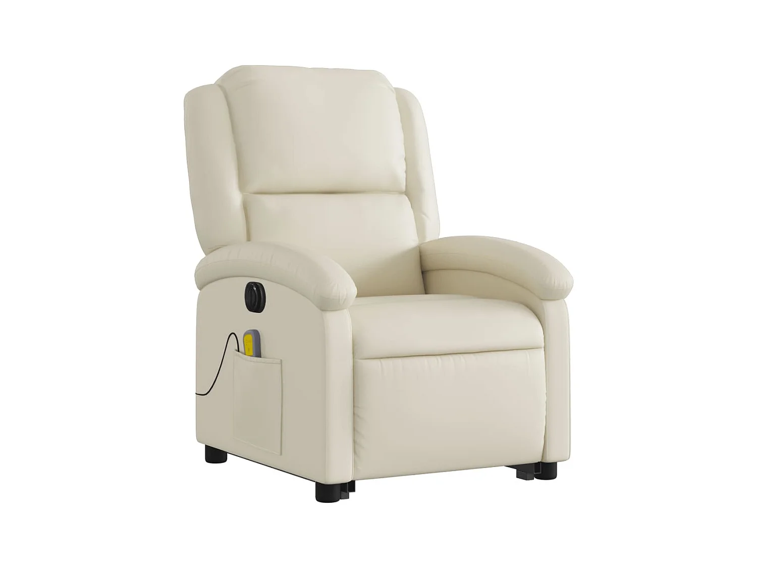 Sillón de salón | Silla | Sillón de masaje elevable eléctrico cuero sintético crema SHL5341