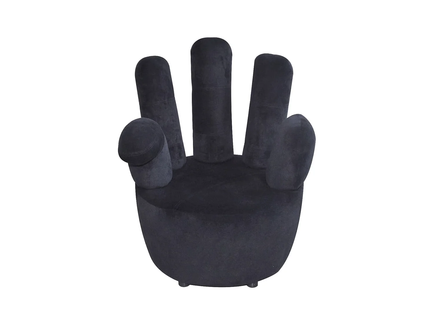 Silla de relax | Sillón en forma de mano de terciopelo negro SHL9233