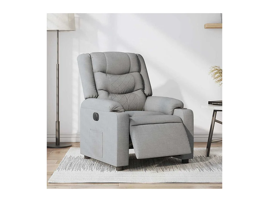 Sillón de relax | Silla | Sillón reclinable eléctrico tela gris claro SHL8486