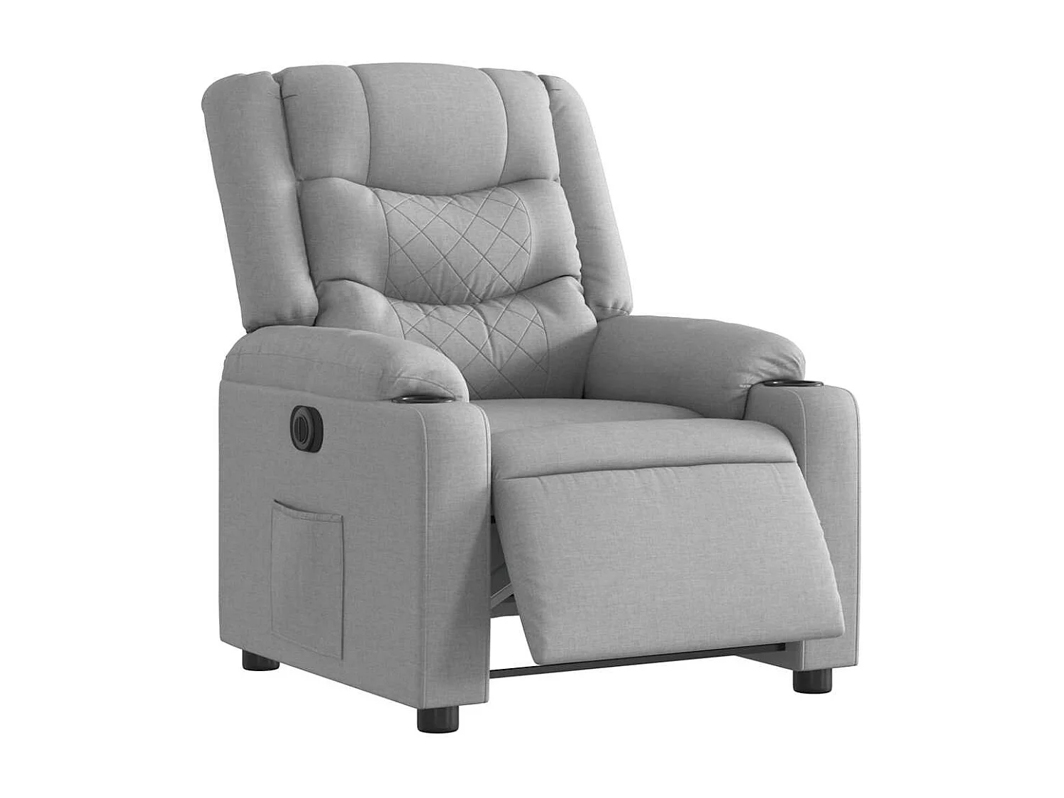 Fauteuil inclinable électrique-Chaise de relax-Fauteuil salon Gris clair Tissu SHL1351