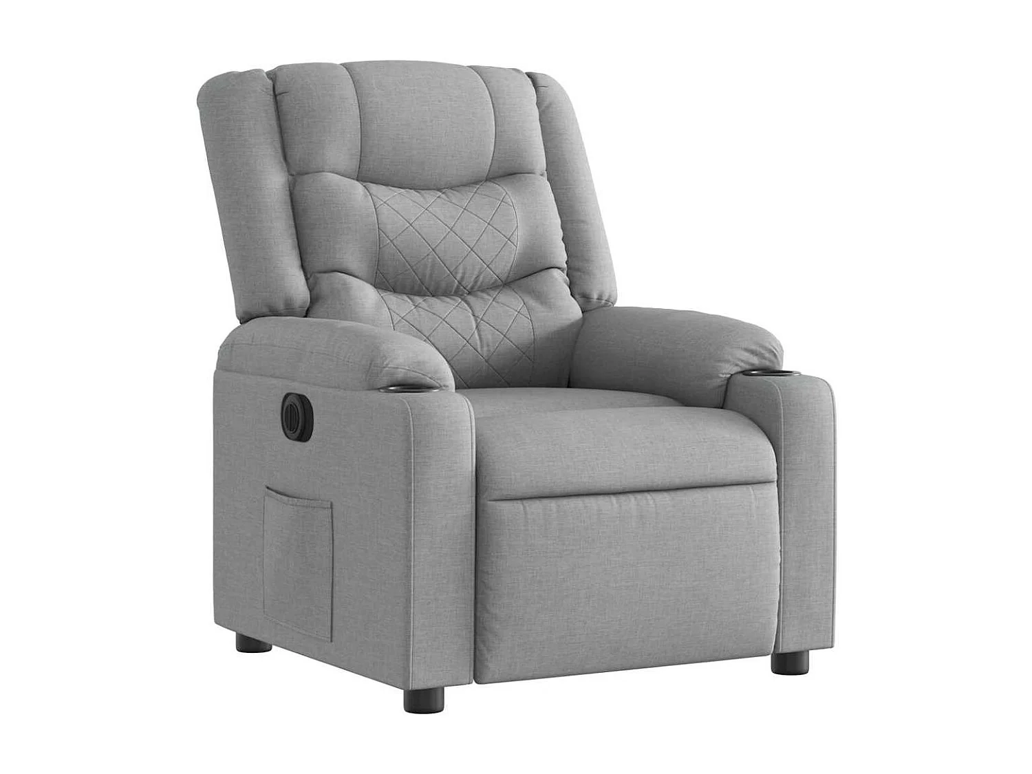 Fauteuil inclinable électrique-Chaise de relax-Fauteuil salon Gris clair Tissu SHL1351