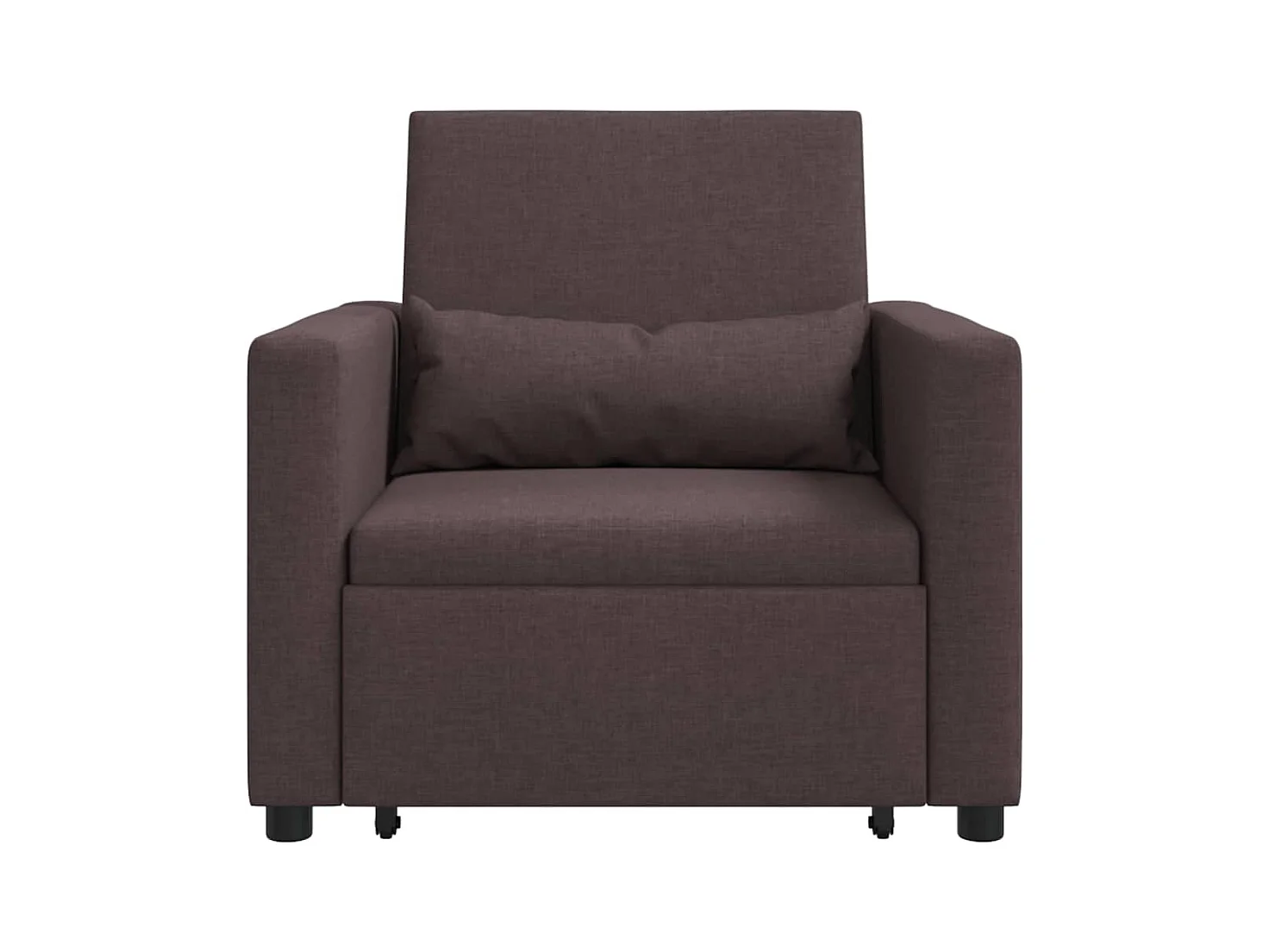 Sofá cama single Castanho escuro 90x165x87 cm tecido SHL302931