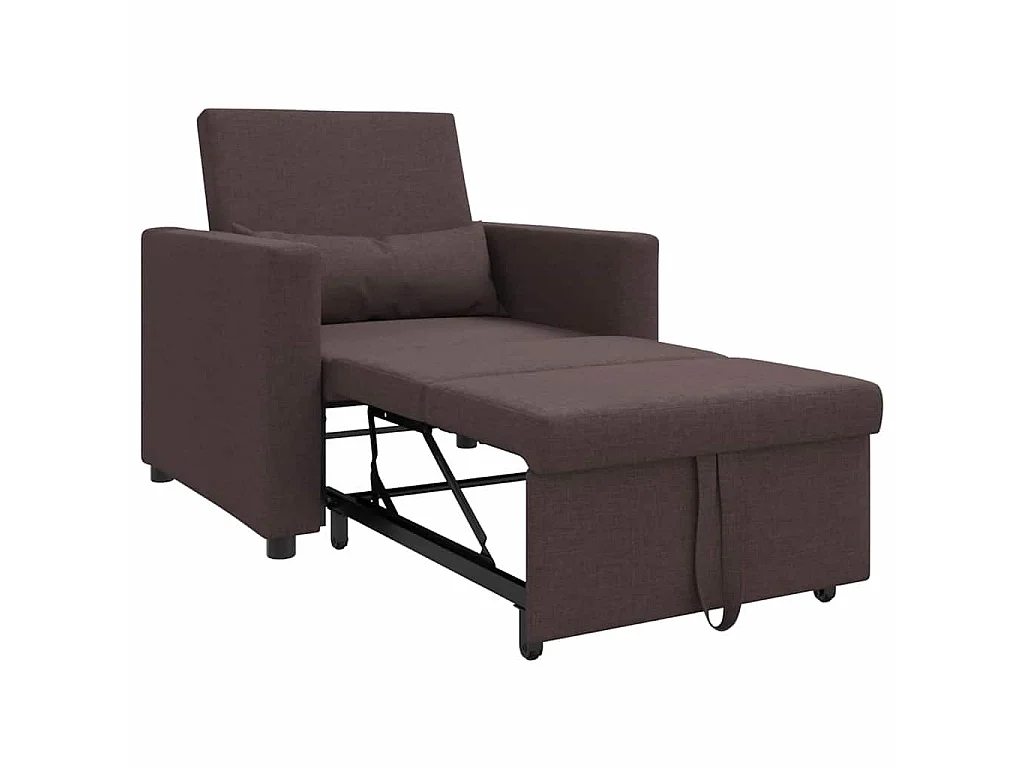Poltrona Salotto | Divano letto estraibile singolo Marrone scuro 90x165x87cm SHL8766