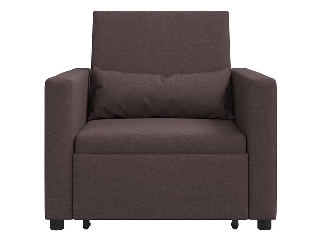Poltrona Salotto | Divano letto estraibile singolo Marrone scuro 90x165x87cm SHL8766