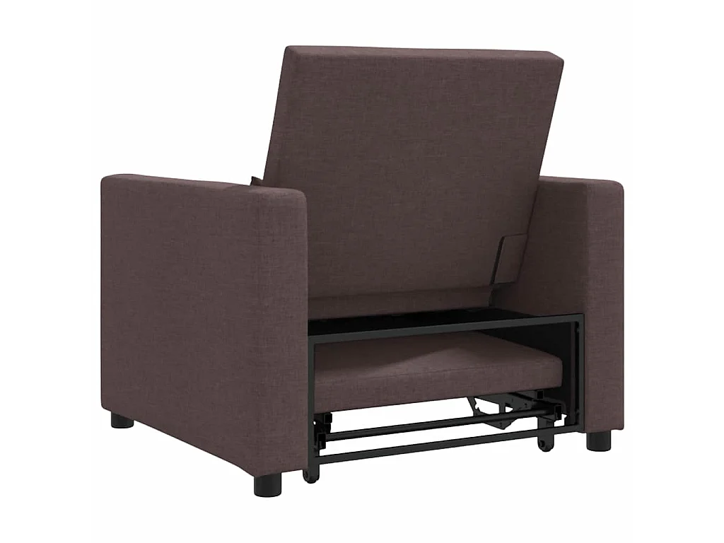 Poltrona Salotto | Divano letto estraibile singolo Marrone scuro 90x165x87cm SHL8766