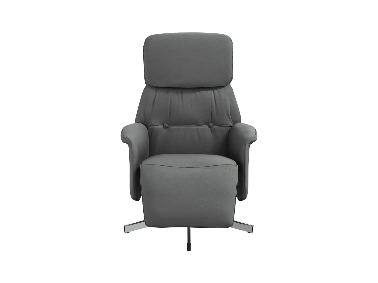 Sillón de relax | Sillón reclinable con reposapiés tela gris oscuro SHL5291