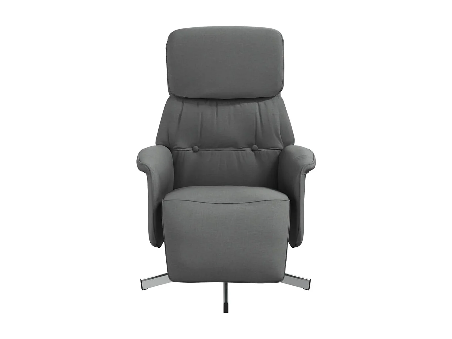 Relaxsessel | Lounge Sessel für Wohnzimmer mit Fußteil Dunkelgrau Stoff SHL87165