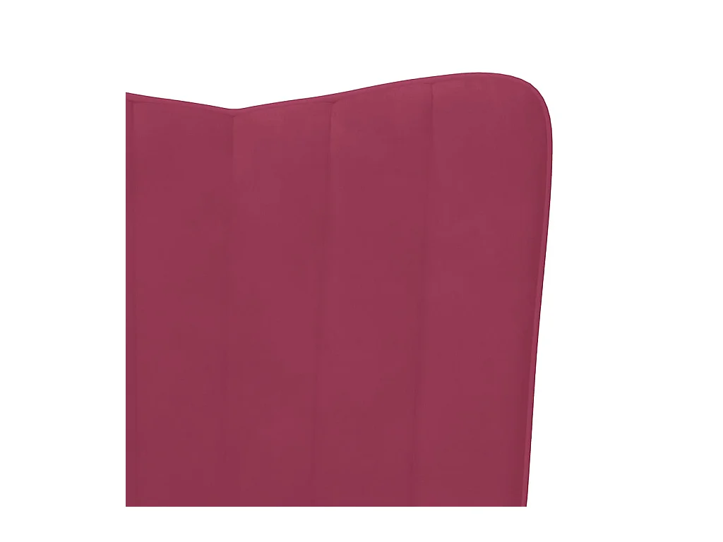 Sillón de relax | Silla de relax con taburete terciopelo rojo tinto SHL2317