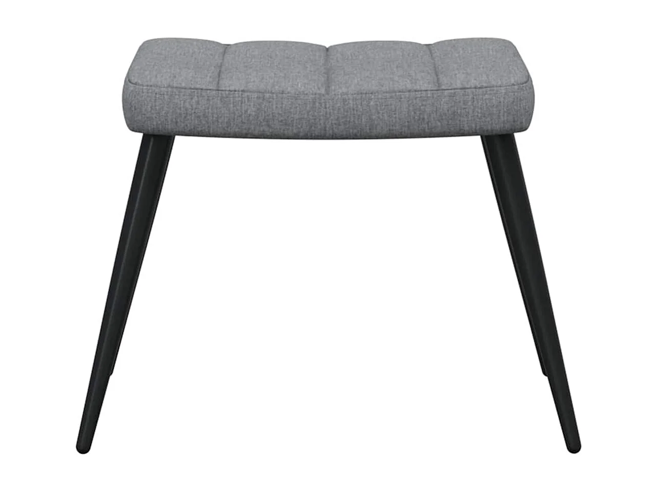 Relaxsessel mit Hocker | Lounge Sessel Hellgrau Stoff SHL16395