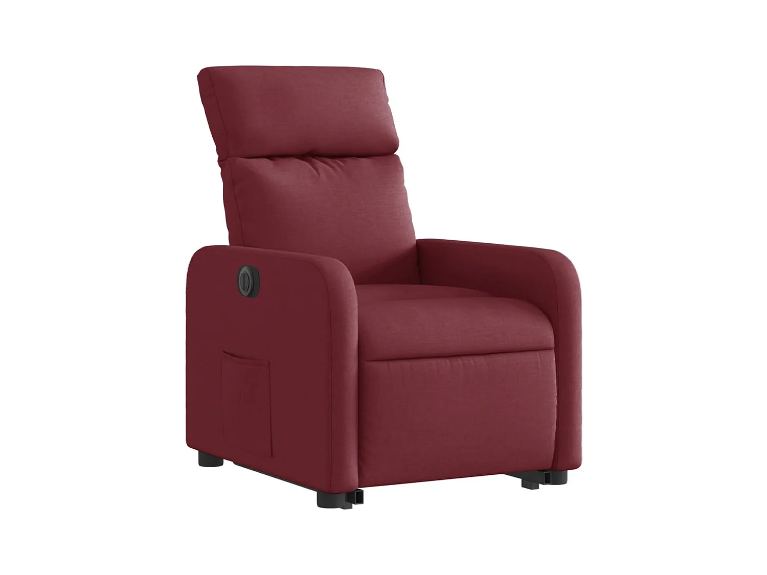 Fauteuil inclinable électrique-Chaise de relax-Fauteuil salon rouge bordeaux tissu SHL1087