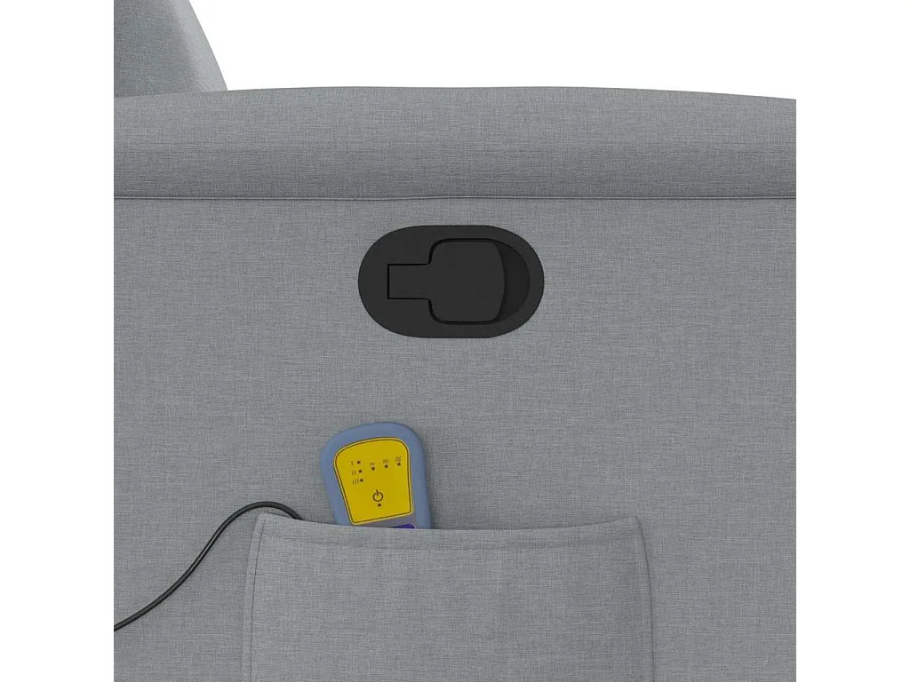 Massagestoel verstelbaar stof lichtgrijs