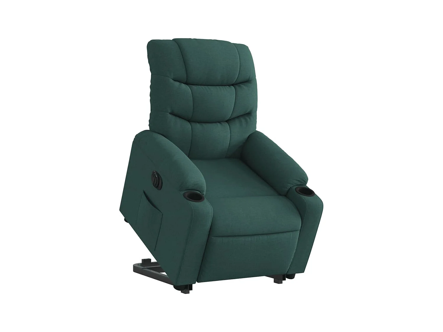 Fauteuil inclinable électrique-Chaise de relax-Fauteuil salon vert foncé tissu SHL5050