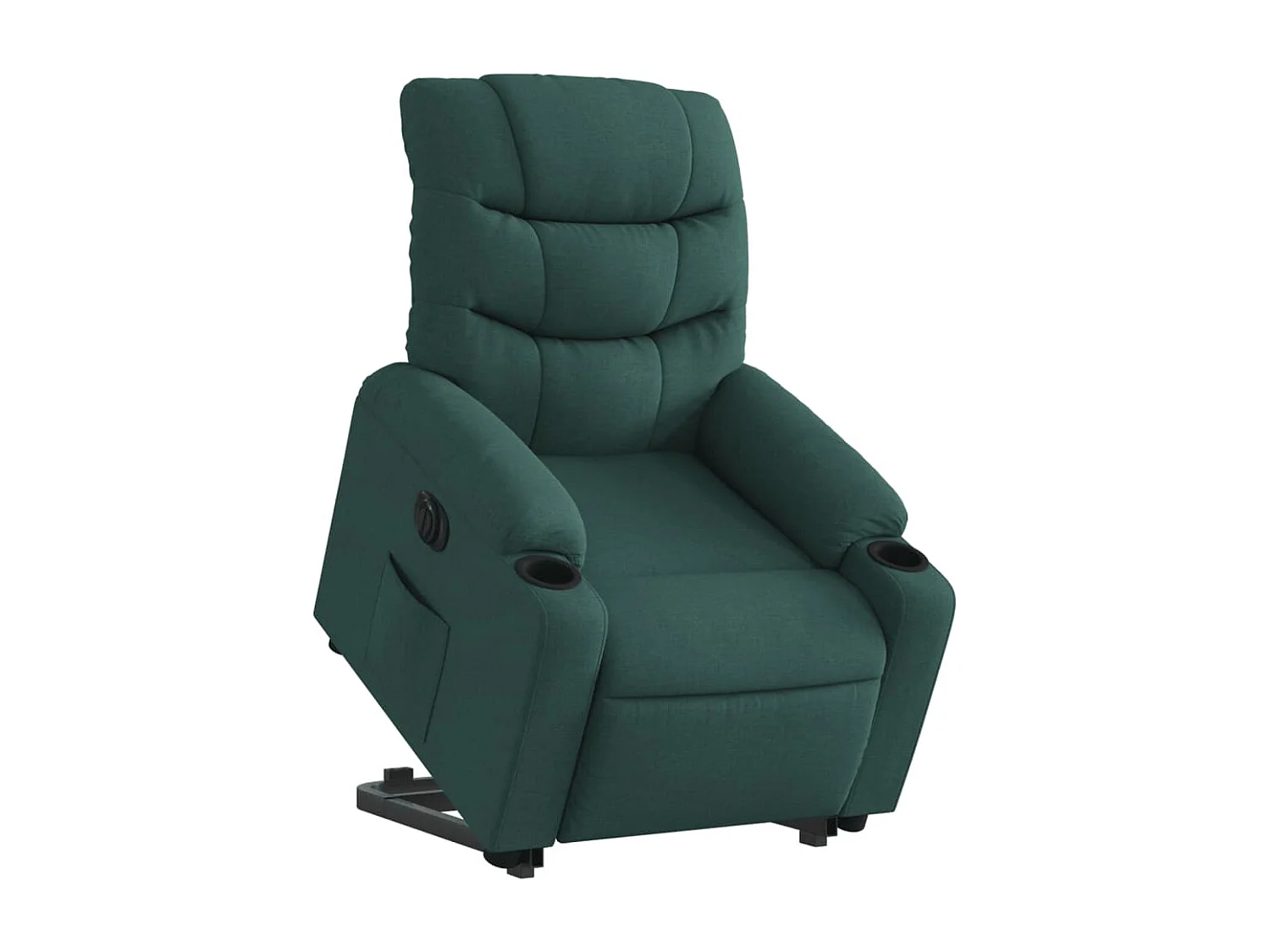 Fauteuil inclinable électrique-Chaise de relax-Fauteuil salon vert foncé tissu SHL5050