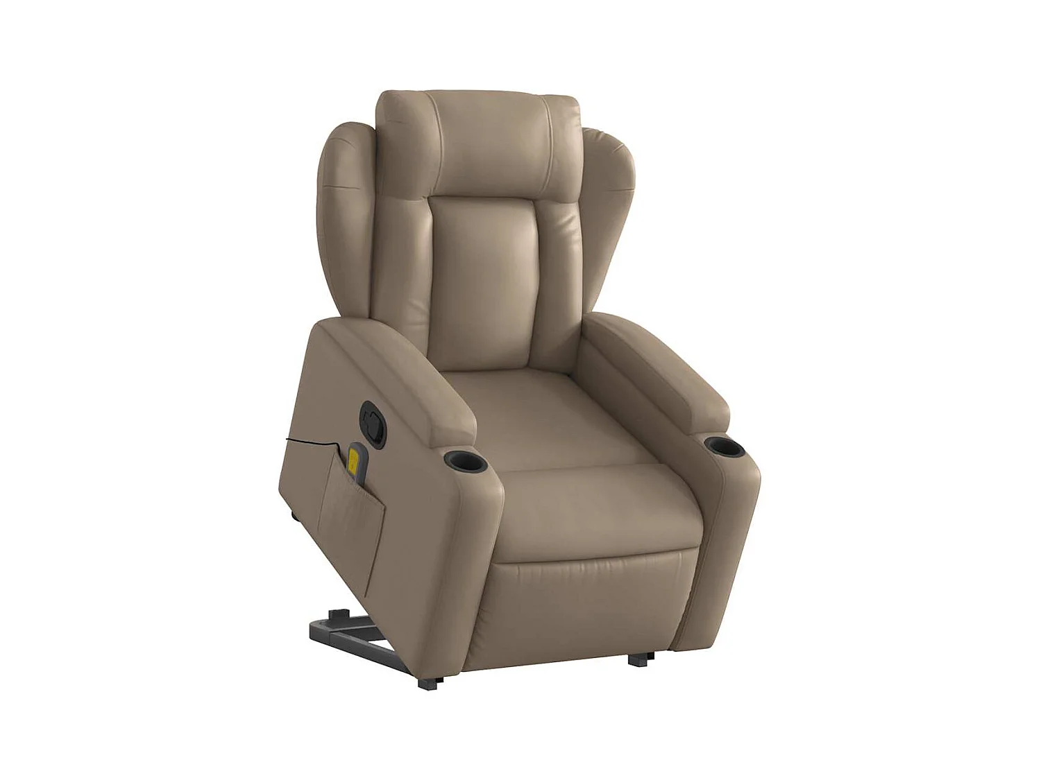 Fauteuil inclinable-Chaise de relax-Fauteuil de Massage Cappuccino Similicuir SHL4257
