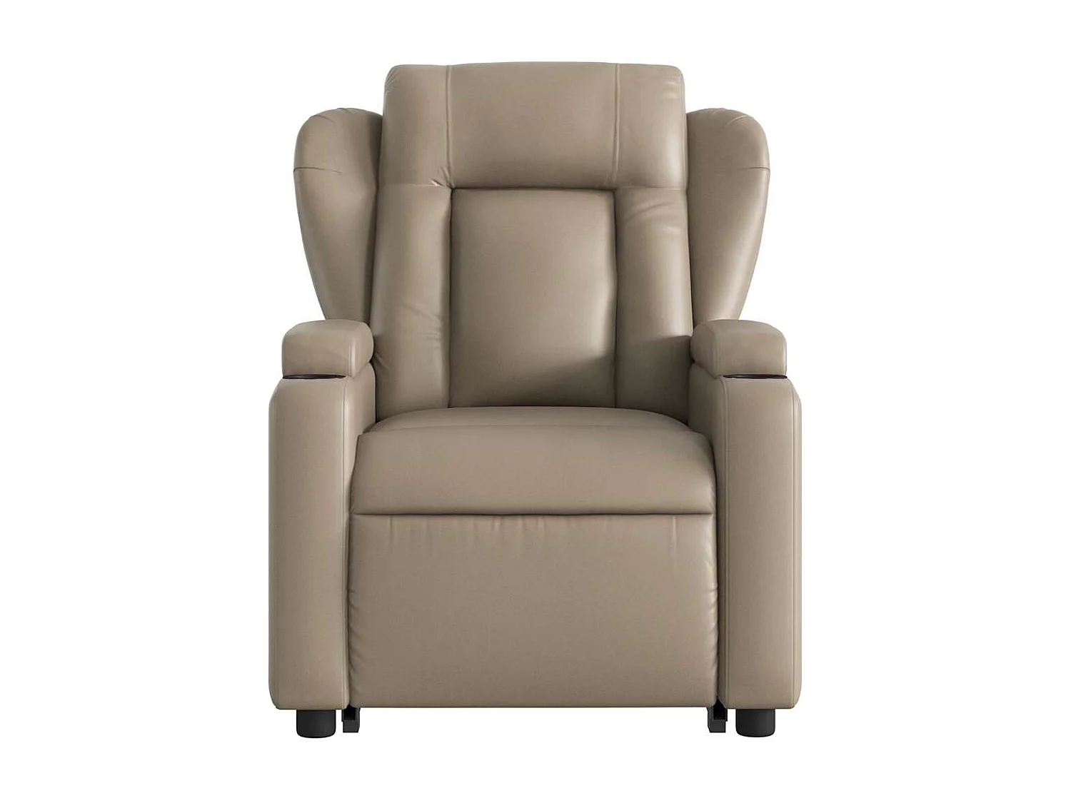 Fauteuil inclinable-Chaise de relax-Fauteuil de Massage Cappuccino Similicuir SHL4257