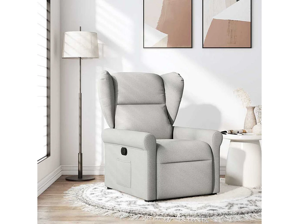 Relaxsessel | Lounge Sessel für Wohnzimmer Wolkengrau Stoff SHL73544