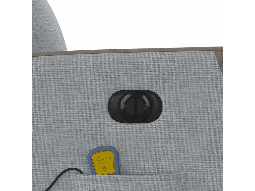 Poltrona Salotto | Sedia | Poltrona Reclinabile Massaggio Elettrica Grigio Chiaro Tessuto SHL5094