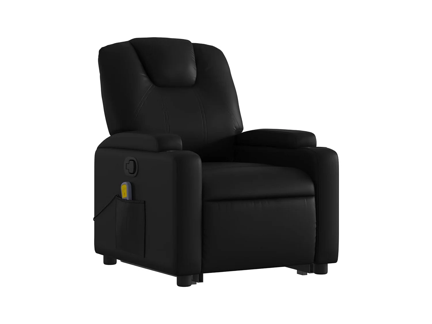 Sillón de relax | Sillón reclinable de masaje de pie cuero artificial negro SHL6560