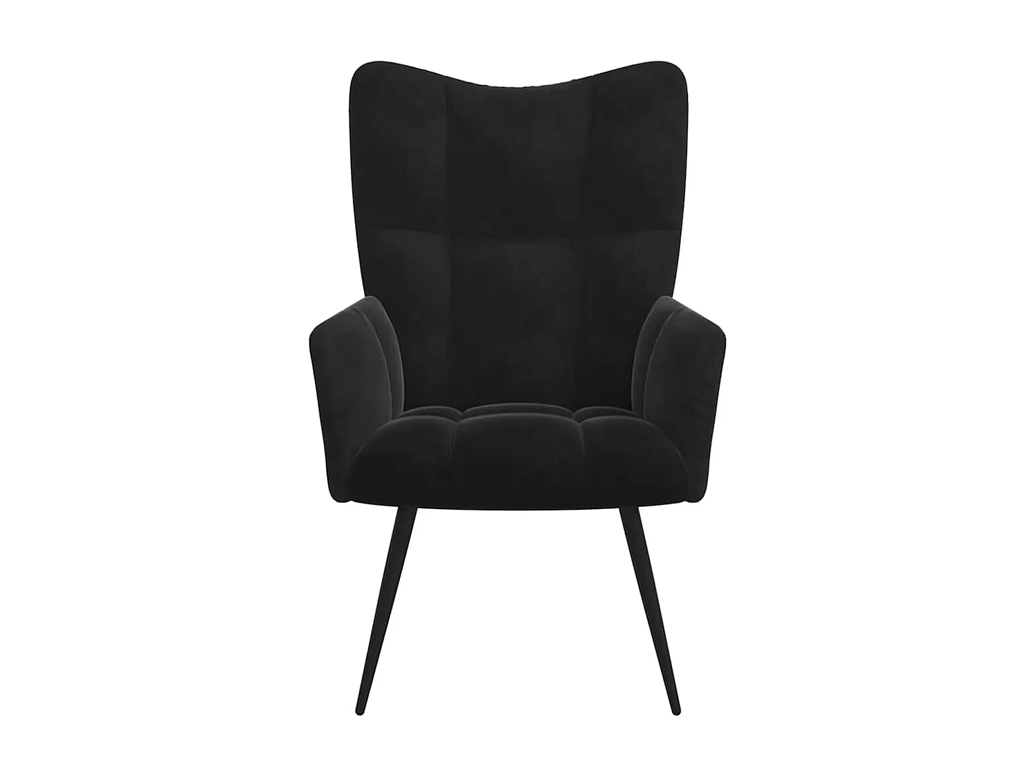 Relaxsessel | Lounge Sessel Schwarz Samt SHL28733