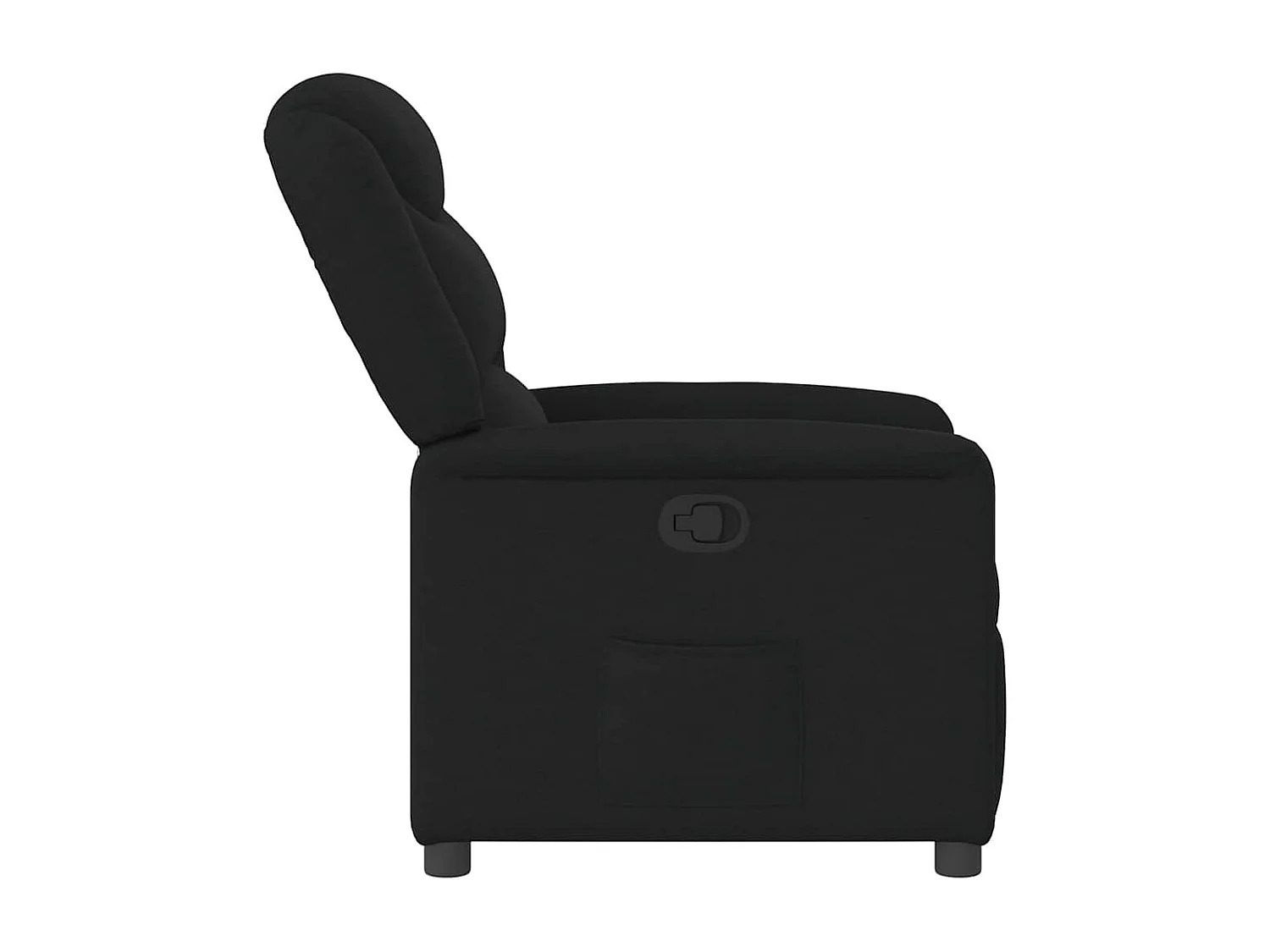 Fauteuil inclinable-Chaise de relax-Fauteuil TV Noir Tissu SHL2939