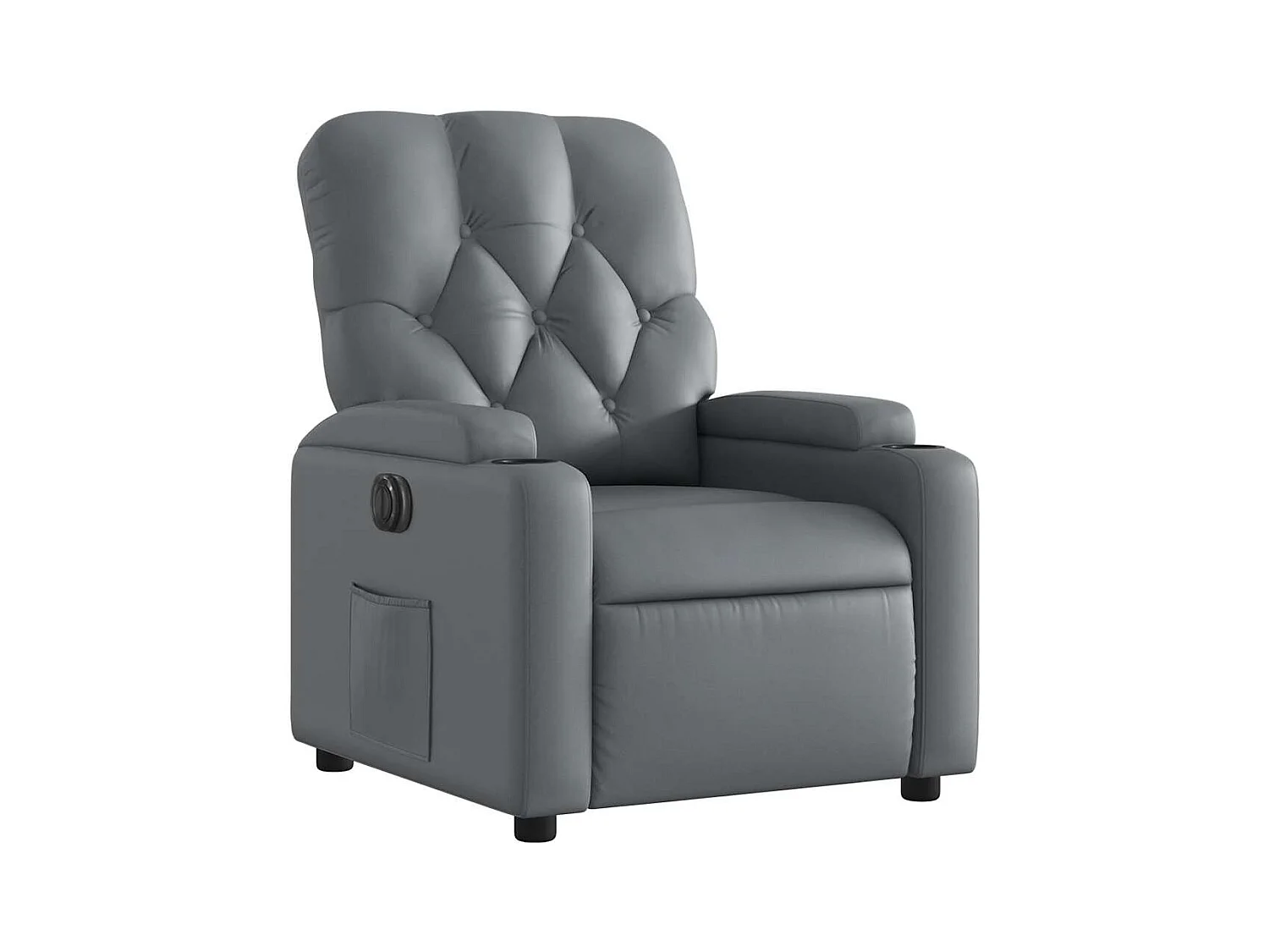Sillón de relax | Silla | Sillón reclinable eléctrico de cuero sintético gris SHL7406