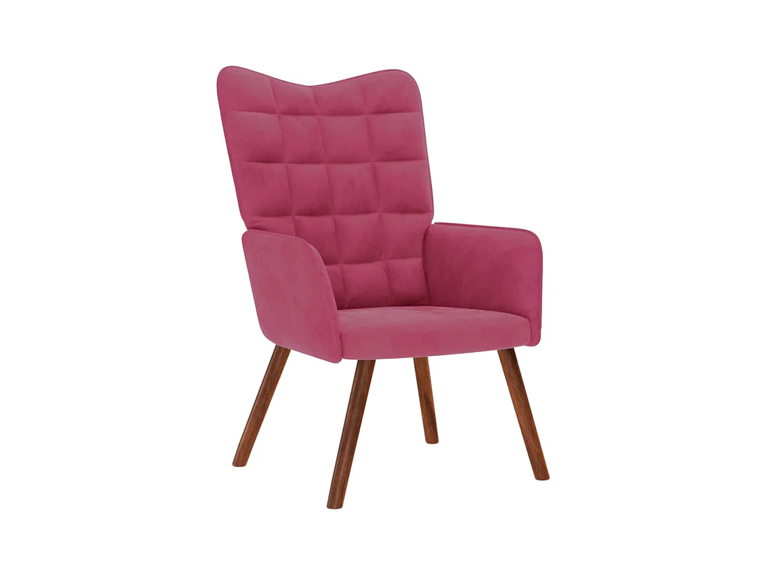 Chaise de relaxation moderne avec tabouret-Fauteuil de Salon Bordeaux Velours SHL3579