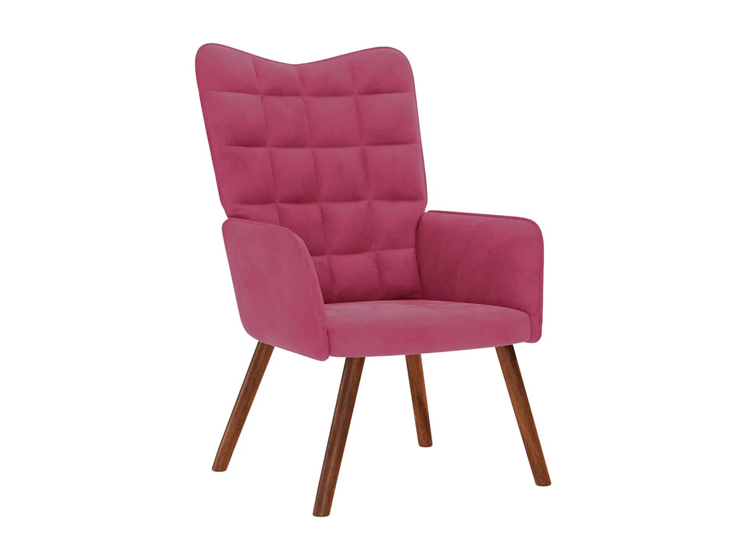 Chaise de relaxation moderne avec tabouret-Fauteuil de Salon Bordeaux Velours SHL3579