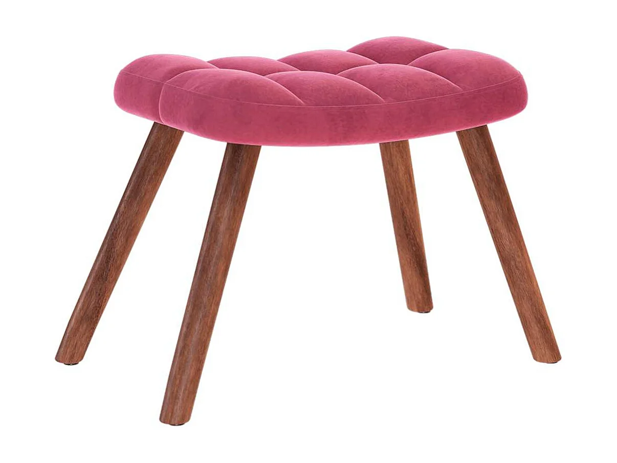 Chaise de relaxation moderne avec tabouret-Fauteuil de Salon Bordeaux Velours SHL3579