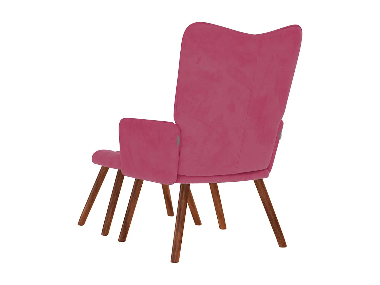Chaise de relaxation moderne avec tabouret-Fauteuil de Salon Bordeaux Velours SHL3579