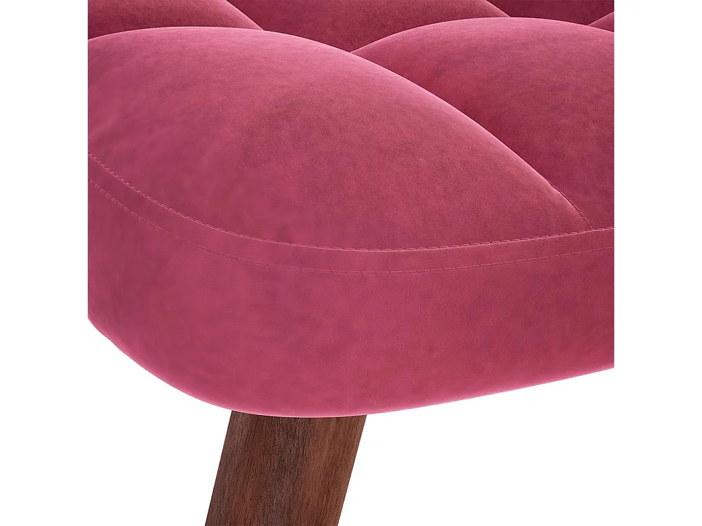 Chaise de relaxation moderne avec tabouret-Fauteuil de Salon Bordeaux Velours SHL3579