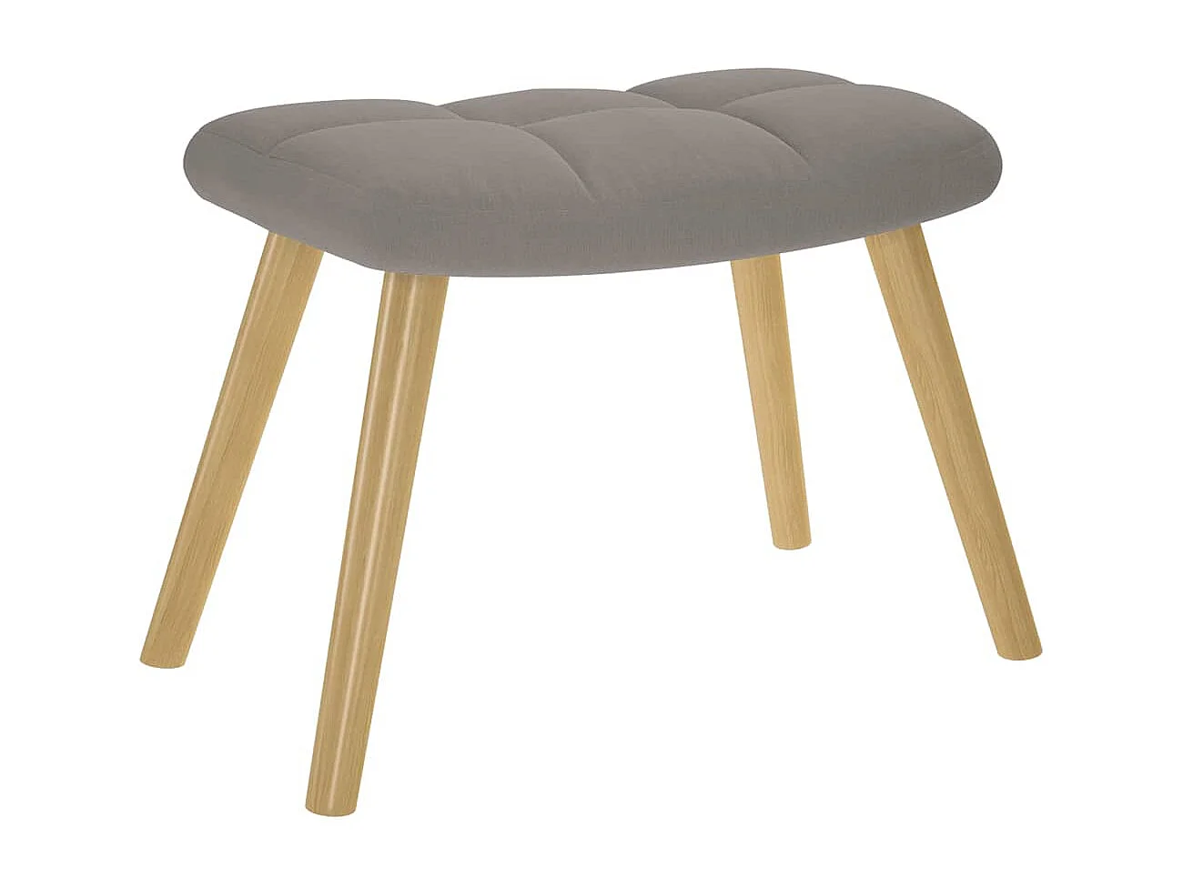 Relaxsessel mit Hocker | Lounge Sessel indoor Taupe Stoff SHL9045