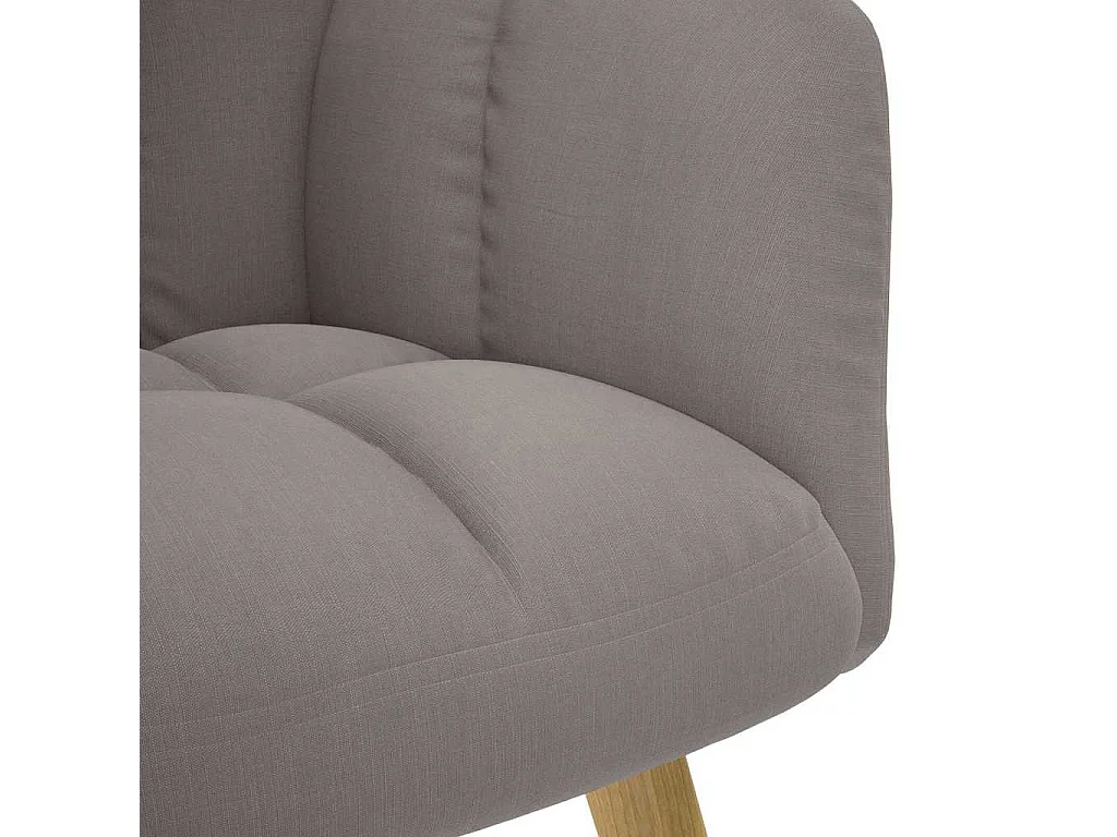 Relaxsessel mit Hocker | Lounge Sessel indoor Taupe Stoff SHL9045
