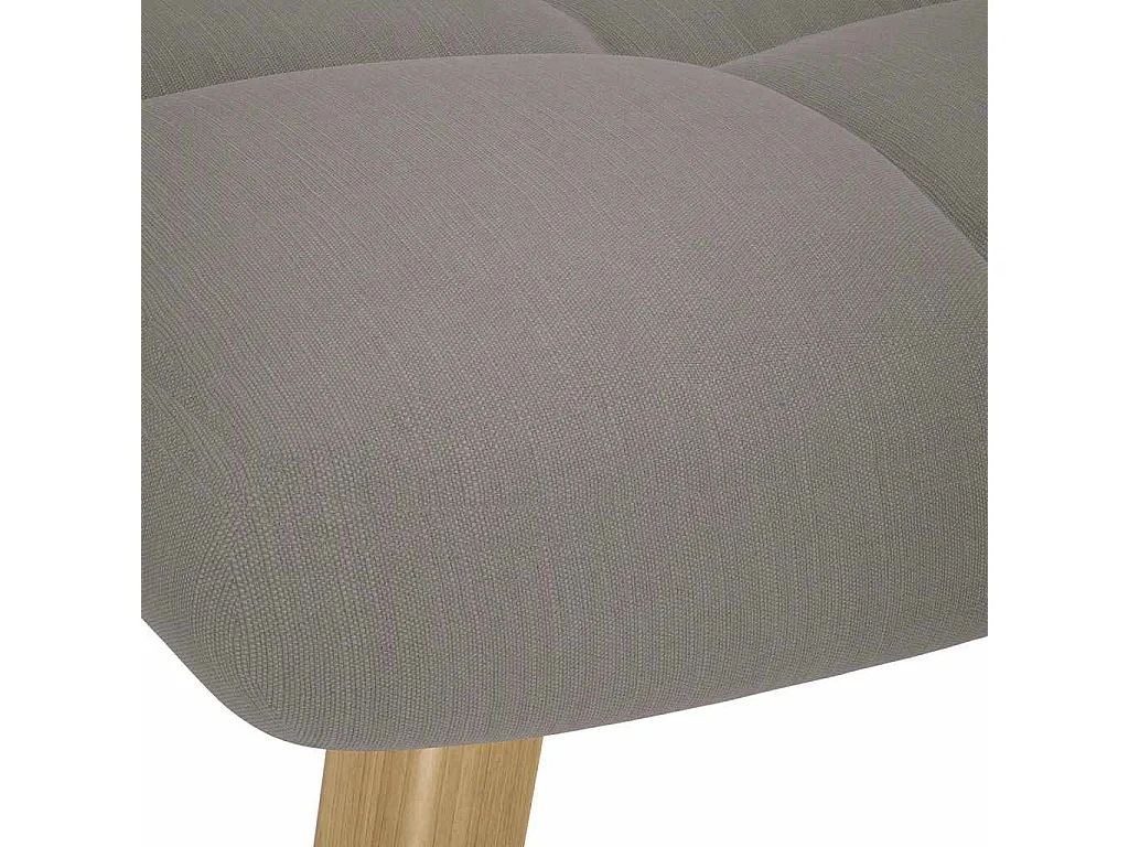 Relaxsessel mit Hocker | Lounge Sessel indoor Taupe Stoff SHL9045